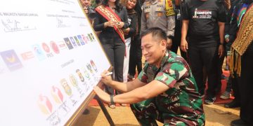 Kompak, Dandim dan Kapolres Bandar Lampung Dukung Deklarasi Pilkada Damai