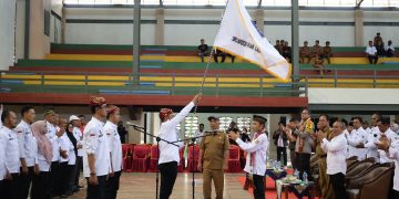 Pj. Bupati Nukman Hadiri Pengukuhan DPC Apdesi Lampung Barat Masa Bakti 2024-2028