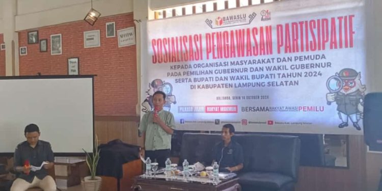 Bawaslu Lamsel Mengajak Seluruh Ormas untuk Melakukan Pengawasan Pilkada 2024