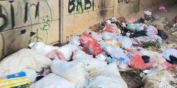 Kurang Kesadaran, Warga Buang Sampah di Bahu Jalan RA Basyid Desa Karang Sari