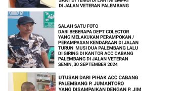 Viral Terjadi Perampokan di kantor ACC Cabang Palembang PT. Astra Sedaya Finance