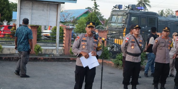 Polres Keerom Lakukan Pengamanan Debat Pilbup Keerom 2024