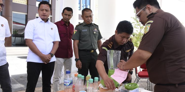 Pemkab Tubaba Saksikan Pemusnahan Barang Bukti 20 Kasus Pidana oleh Kejari