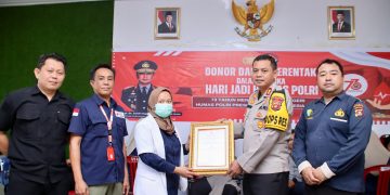 Sinergi Sosial di HUT Humas Polri ke 73, Polres OKI Gelar Donor Darah Bersama PMI Sumsel