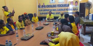 Piter Gusbager S.Hut,MUP Dampingi Yopi Ingratubun dalam Rapat Konsolidasi Pemenangan