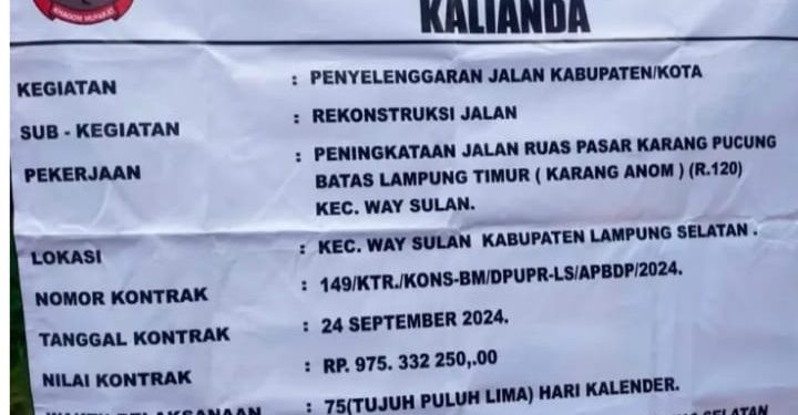 Proyek Jalan Lapen di Karang Pucung Kecamatan Waysulan Diduga tak Berkualitas