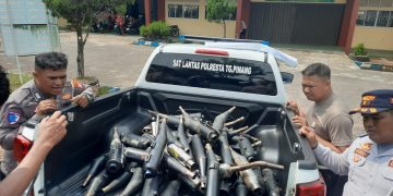 60 Knalpot Tidak Sesuai Disita Dari SMK 3
