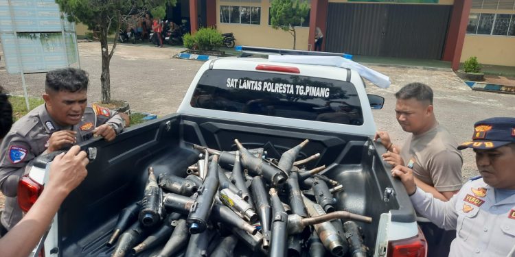 60 Knalpot Tidak Sesuai Disita Dari SMK 3