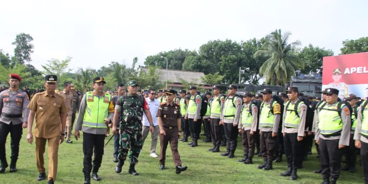 Polres OKI Siap Amankan Pilkada 2024, Gelar Apel Pergeseran Pasukan