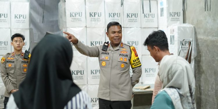 Kapolres Tuba Monitoring Kedatangan Surat Suara dari PPK Ke KPU, Ini Tujuannya