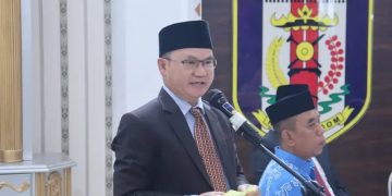 Sekretaris Daerah Saipul, Melepas Kafilah Musabaqoh Tilawatil Qur’an (MTQ) ke 51 Tingkat Provinsi Lampung Tahun 2024