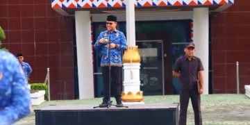 Pemerintah Kabupaten Way Kanan menggelar Apel Bulanan di Lingkungan Pemerintah Kabupaten