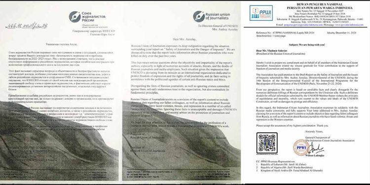 UNESCO Terkesan Berat Sebelah, PPWI Dukung Persatuan Wartawan Rusia Surati Lembaga Dunia Itu