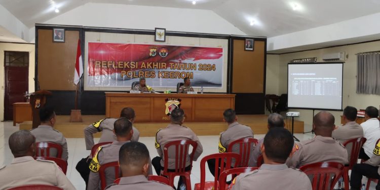 AKBP Christian Aer,SH.S.IK Sampaikan Capaian Polres Keerom TA 2024