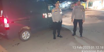 Cegah Gangguan Kamtibmas, KA SPKT Polres Tubaba Laksanakan Patroli, Sambang, dan Himbauan Kamtibmas