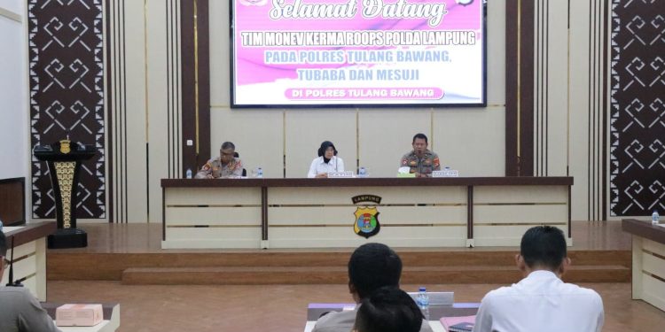 Polda Lampung Laksanakan Monev Kerma di Polres Tuba, Kompol Mutolib Paparkan Pentingnya PKS dan PKT