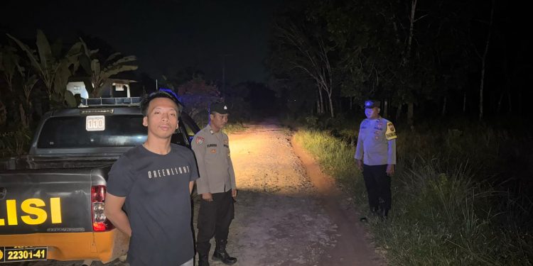 Polsek Gunung Agung Lakukan Patroli Dini Hari dalam Jaga Kamtibmas Diwilayahnya