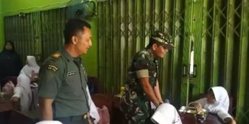 Kodim 0427/Way Kanan Tinjau Kegiatan Makan Bergizi