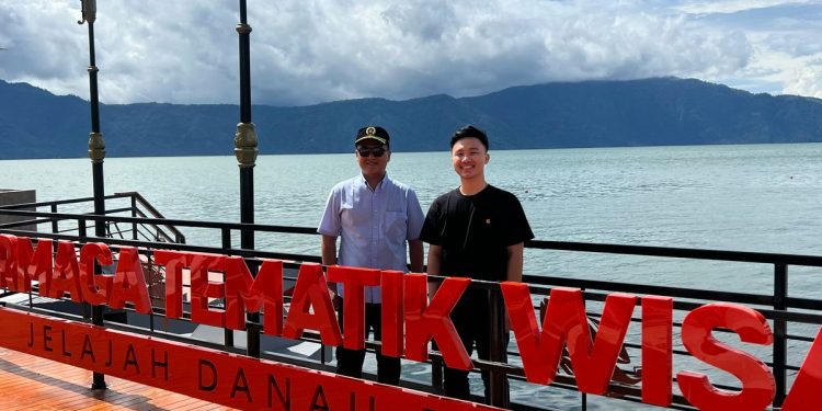 Ketua Umum BPC HIPMI Lampung Barat Dampingi Ketua DPRD Provinsi Lampung Tinjau Pasar Tematik Lumbok Seminung