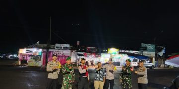 Patroli Gabungan TNI-Polri di Wilayah Hukum Polsek Tulang Bawang Tengah, Sinergitas Jamin Kondusifitas