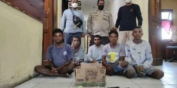 Polres Keerom Amankan Lima Pemuda Yang Melakukan Pemalakan