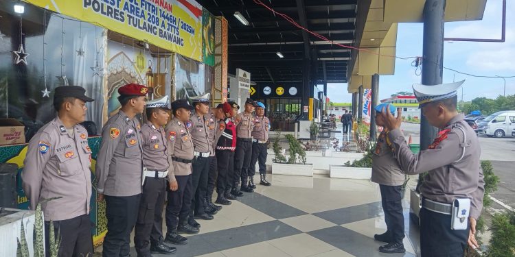 Hari Pertama Operasi Ketupat Krakatau 2025, Kasi Propam Polres Tuba Berikan 4 Penekanan Kepada Personel
