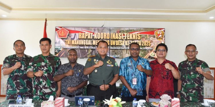 Bersama Forkopimda Dandim 1710/Mimika Ikuti Rakornis TMMD ke 124 Secara Virtual