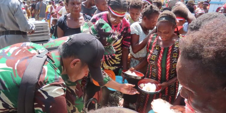 Kodim 1710/Mimika Gelar Santap Sehat Bersama Warga