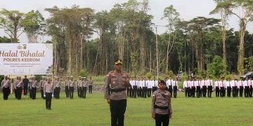 Polres Keerom Lakukan Upacara dalam Rangka Hari Kesadaran Nasional