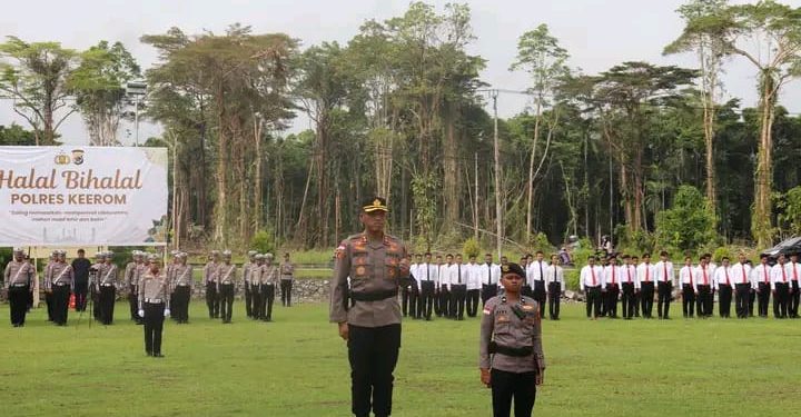 Polres Keerom Lakukan Upacara dalam Rangka Hari Kesadaran Nasional
