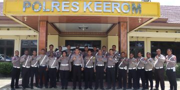 Sat Lantas Polres Keerom Terima Kunker Dirlantas Polda Papua