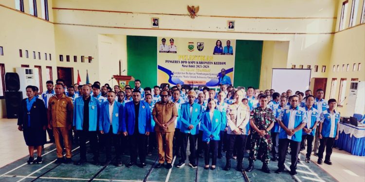 Bupati Keerom Hadiri Pelantikan DPD KNPI Periode 2025-2028