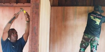 Satgas TMMD Mulai Pemasangan Dinding Kamar, Pekerjaan Fisik