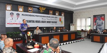 Kapolres Tulang Bawang Barat, Hadiri Pembukaan Musrenbang RPJMD 2025–2029, Dukung Penuh Perencanaan Pembangunan Daerah yang Inklusif dan Responsif