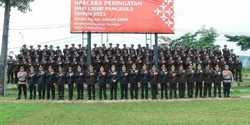 Kapolres Tubaba Pimpin Upacara Hari Lahir Pancasila ke 80 Tahun 2025