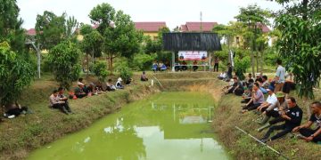 Semarak Hari Bhayangkara ke 79, Polres Tubaba Adakan Lomba Mancing