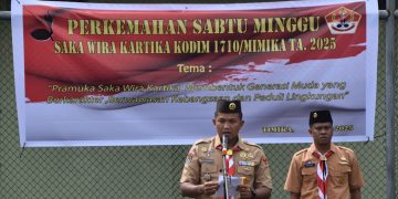 Letkol Inf M. Slamet Wijaya, S.Sos., M.Han., M.A Pimpin Upacara Pembukaan  Persami Pramuka Saka Wira Kartika