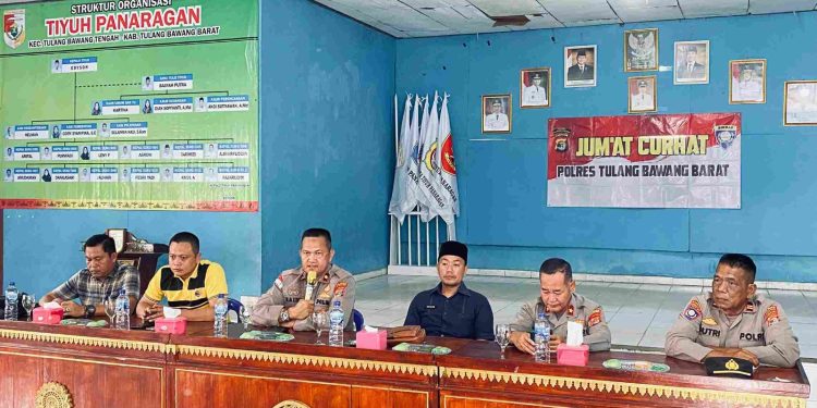 Polres Tulang Bawang Barat, Gelar  Jumat Curhat, dengar Aspirasi Warga di Tiyuh Panaragan