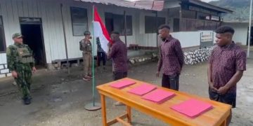 Empat Mantan Anggota OPM Berikrar Setia Kembali ke Pangkuan Ibu Pertiwi
