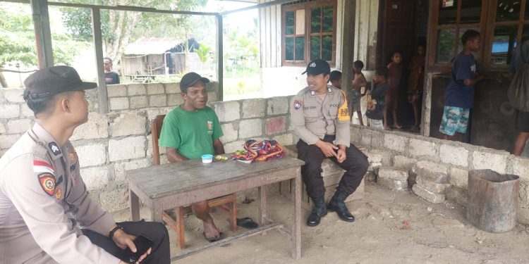 Polsek Waris Tingkatkan Patroli Perbatasan Jelang PSU Pada Pilgub Papua 2025