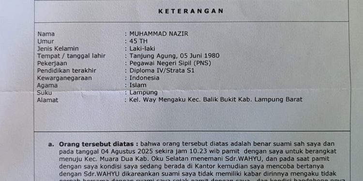Muhammad Nazir Kehadiranmu Dinantikan Keluarga