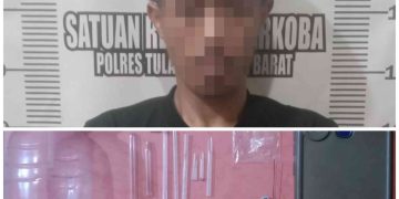 Satresnarkoba Polres Tulang Bawang Barat Amankan Seorang Pria Diduga Gunakan Narkoba Jenis Sabu