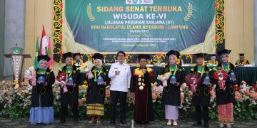 Dr. Ir. Harmantoni Ahadis, M.Si, Hadiri Wisuda Periode ke 6 STAINU Kotabumi