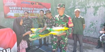 Koramil 410-04/Tanjung Karang Timur Gelar Gerakan Pangan Murah