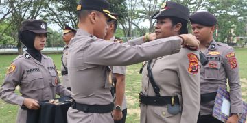 Kapolres Keerom Pimpin Sertijab Kabag SDM, Kasat Lantas dan Kapolsek Skanto