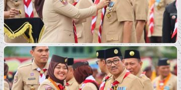 Harmantoni Ahadis Hadiri Apel Besar Hari Pramuka ke 64 dan Terima Tanda Penghargaan Gerakan Pramuka
