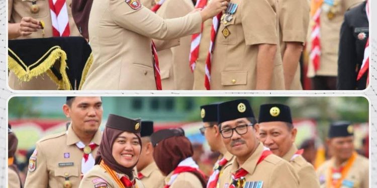 Harmantoni Ahadis Hadiri Apel Besar Hari Pramuka ke 64 dan Terima Tanda Penghargaan Gerakan Pramuka