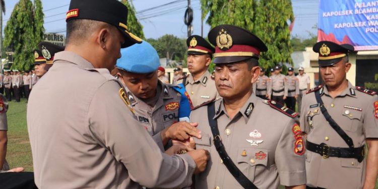 Dukung Pelaksanaan Tugas Kepolisian, Kapolres Way Kanan Pimpin Upacara Pelantikan dan Sertijab