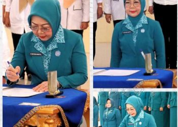 Bupati Lampung Utara, Diwakili Sekda Hadiri Pengukuhan Pengurus TP-PKK dan TP Posyandu