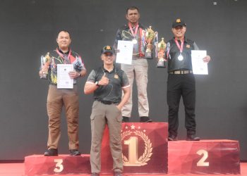 Dandim 1710/Mimika Bersama Anggota Ikuti Lomba Menembak Trisula Open Championship dalam Rangka HUT Kogabwilhan III